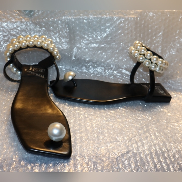 Jeffrey Campbell Chateau Sandals Black Size 9 - Picture 8 of 11